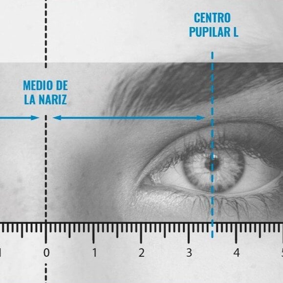 medicion de la distancia nasopupilar